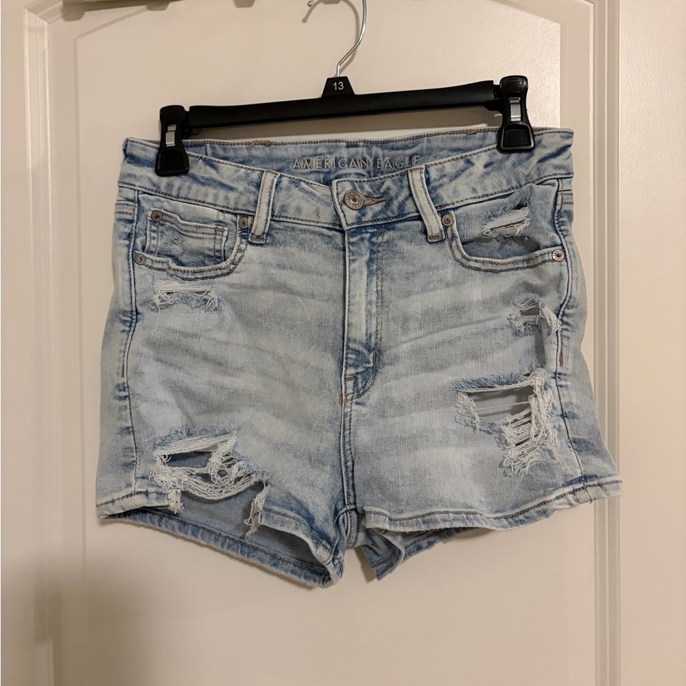 American Eagle Outfitters Light Wash Denim Shorts with Stretch